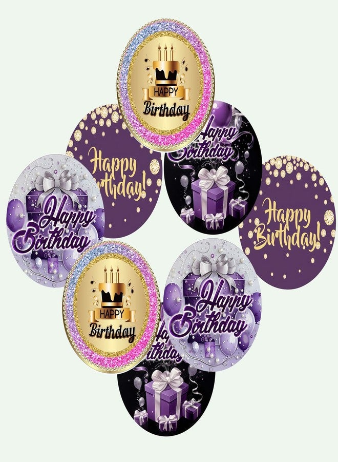 SLGIFT Vinyl Happy Birthday Theme Sticker, Self-Adhesive Vinyl Stickers, 40 Pieces, 2 x 2 Inches Round Sticker, 4 Unique Designs, R105 - Image 3